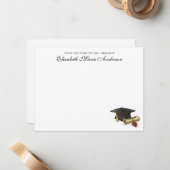 卒業生エレガントに感謝する ノートカード (正面/裏面インサイチュ)