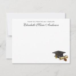 卒業生エレガントに感謝する ノートカード