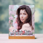 卒業生エレガントのカスタム写真発表 アクリルサイン (ニュートラル)