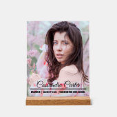 卒業生エレガントのカスタム写真発表 アクリルサイン (正面)