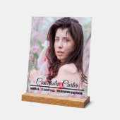 卒業生エレガントのカスタム写真発表 アクリルサイン (傾斜)