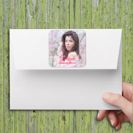 卒業生エレガントのカスタム写真 スクエアシール