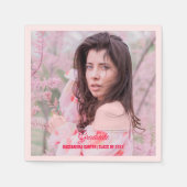 卒業生エレガントのカスタム写真 スタンダードカクテルナプキン (正面)