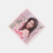 卒業生エレガントのカスタム写真 スタンダードカクテルナプキン (角)