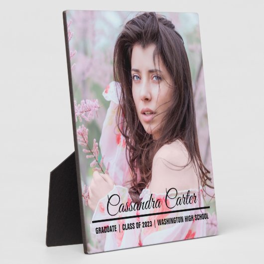 卒業生エレガントのカスタム写真 フォトプラーク (側面)