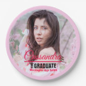 卒業生エレガントのカスタム写真 ペーパープレート (正面)