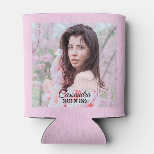 卒業生エレガントのカスタム写真 缶クーラー (裏面)