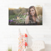 卒業生エレガントの写真おめでとう 横断幕 (インサイチュ)