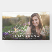 卒業生エレガントの写真おめでとう 横断幕 (横)