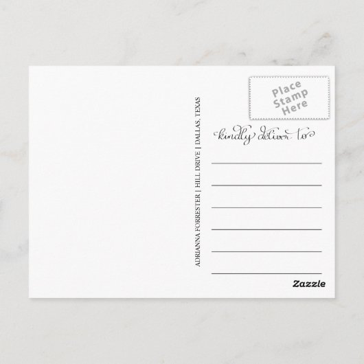 卒業生エレガントの写真を保存する ポストカード (裏面)