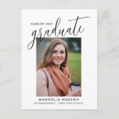 卒業生エレガントの授業を受けた写真卒業 ポストカード (正面)