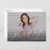 卒業生エレガントの横級卒業 インビテーションポストカード (正面/裏面)