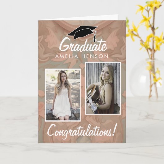 卒業生エレガントの皆様へ2写真 カード (黄色い花)