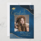 卒業生エレガントの青い海軍 案内状 (正面)