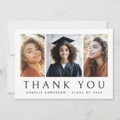 卒業生エレガントの3枚 サンキューカード (正面)