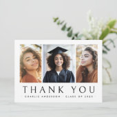卒業生エレガントの3枚 サンキューカード (スタンド正面)
