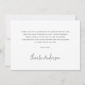 卒業生エレガントの3枚 サンキューカード (裏面)