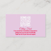 卒業生エレガント号卒業QRコード格納装置 名刺 (正面)