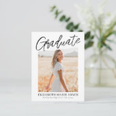 卒業生エレガント名クラス2写真卒業 案内ポストカード (スタンド正面)