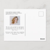 卒業生エレガント名写真卒業クラス ポストカード (裏面)