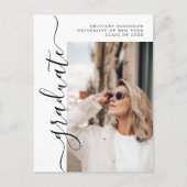 卒業生エレガント名写真卒業クラス ポストカード (正面)