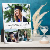 卒業生エレガント成3名フォトコラージュ フォトプラーク (側面)