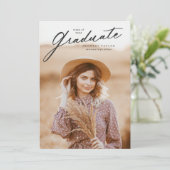 卒業生エレガント活写真卒業 招待状 (スタンド正面)