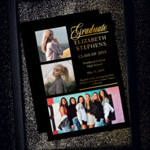 卒業生エレガント生卒業生3枚の写真