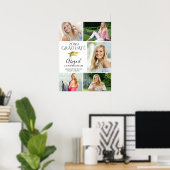 卒業生エレガント生5名フォトコラージュフェイク金ゴールドキャップ ポスター (ホームオフィス)