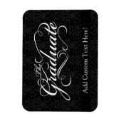 卒業生エレガント黒 マグネット (縦)