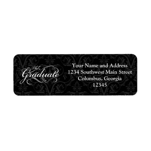 卒業生エレガント黒 ラベル (正面)