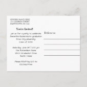 卒業生オリジナル写真と招待状3 ポストカード (裏面)