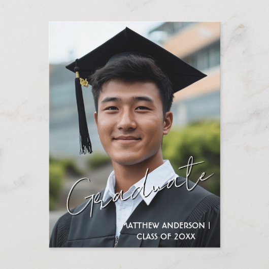 卒業生オリジナル写真と招待状3 ポストカード (正面)
