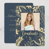 卒業生オリジナル写真パーティー 招待状 (正面/裏面)