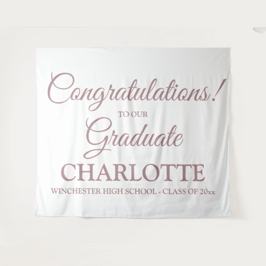 卒業生カスタムバラ金ゴールド タペストリー (正面(横))