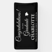 卒業生カスタム白黒 横断幕 (縦)