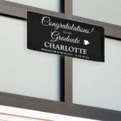 卒業生カスタム白黒 横断幕 (ビルの外側)