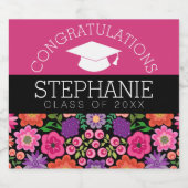 卒業生ガーリー花卒業 ビールラベル (シングルラベル)