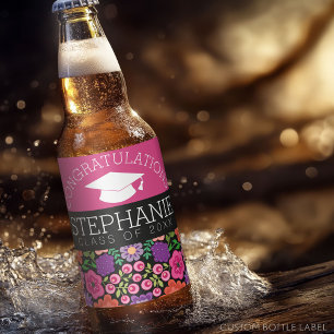 卒業生ガーリー花卒業 ビールラベル