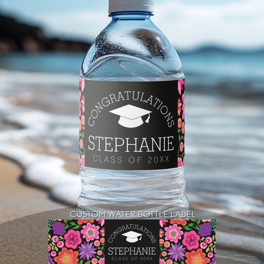 卒業生ガーリー花卒業 ペットボトルラベル