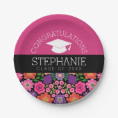 卒業生ガーリー花卒業 ペーパープレート (正面)