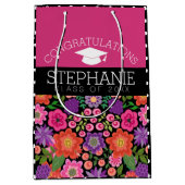 卒業生ガーリー花卒業 ミディアムペーパーバッグ (正面)