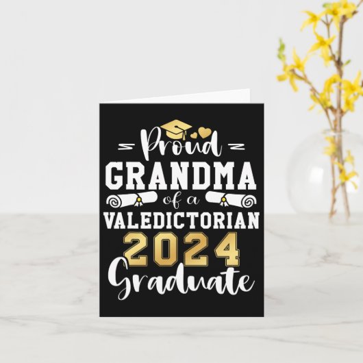 卒業生クラス2024おばあちゃん カード (黄色い花)