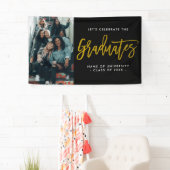 卒業生グル祝ープの写真パーティー 横断幕 (インサイチュ)