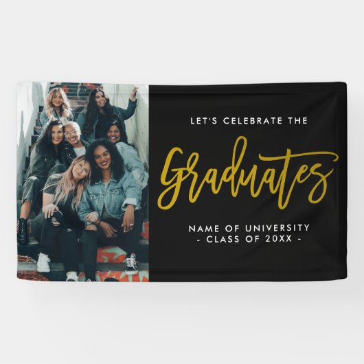 卒業生グル祝ープの写真パーティー 横断幕 (横)