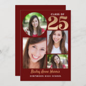 卒業生サークル マロン クラス 2025 プリント 招待状 (正面/裏面)