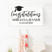 卒業生シンプルのモダン脚本 横断幕 (インサイチュ)