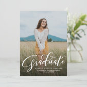 卒業生シンプルの1枚 招待状 (スタンド正面)