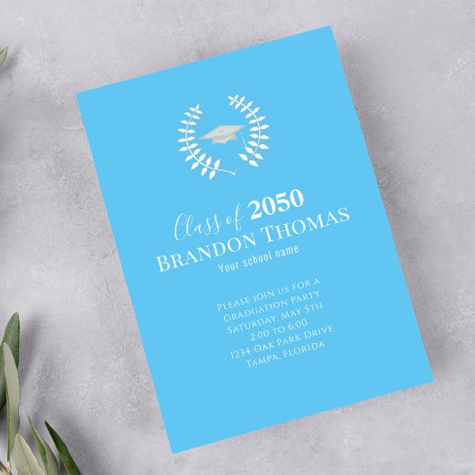 卒業生シンプルスタイリッシュミニマル写真賞受賞者 案内状