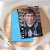 卒業生シンプルスタイリッシュミニマル写真賞受賞者 案内状